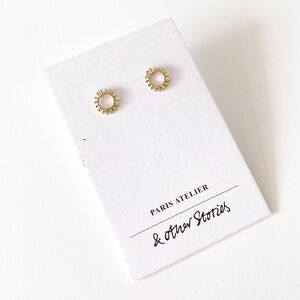 & Other Stories Gold Sun Earrings
